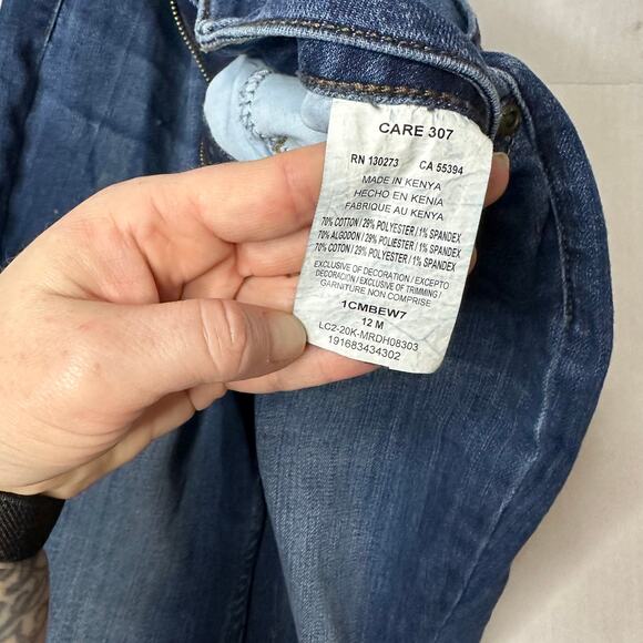 Lee 307 Dark Wash Bootcut Blue Jeans Womens 12 Regular (33X32) Mid Rise Denim - Picture 6 of 7